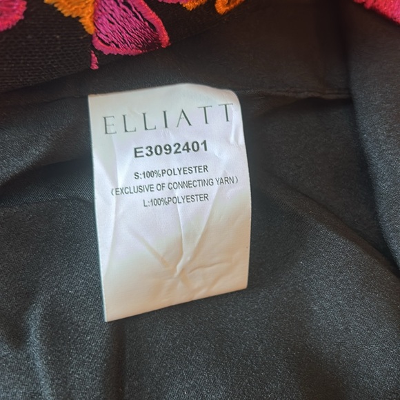 Elliatt Alessandra Long-sleeve Mini Dress Orange Multi Appliqué Size Small NWT - Picture 13 of 14